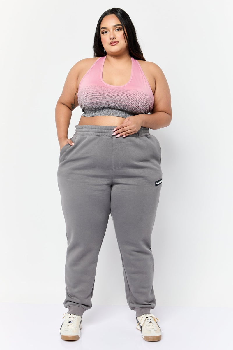 Columbia سروال رياضي نسائي مناسب بشعار العلامة التجارية في الهواء الطلق، رمادي داكن - Image 4